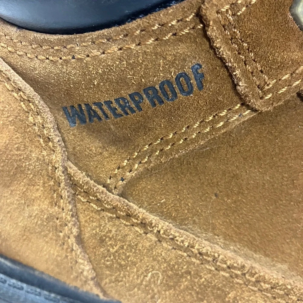 Brahma Mens Waterproof Suede Leather Work Boots Wheat Brown  Size 7.5W Rugged